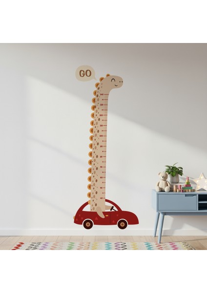 Dinozor Boy Ölçer Çocuk Odası Duvar Sticker