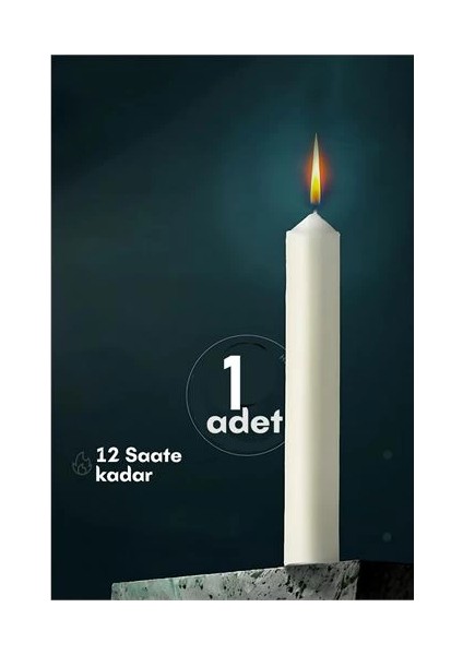 Bfs Klasik Mum1 Adet - Kokusuz Mum