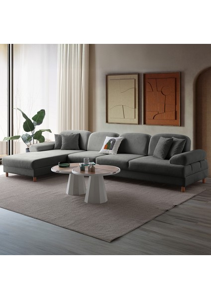 Aries Yataklı Sandıklı Piyonlu Köşe Takımı Antrasit Sol Köşe fiyatları