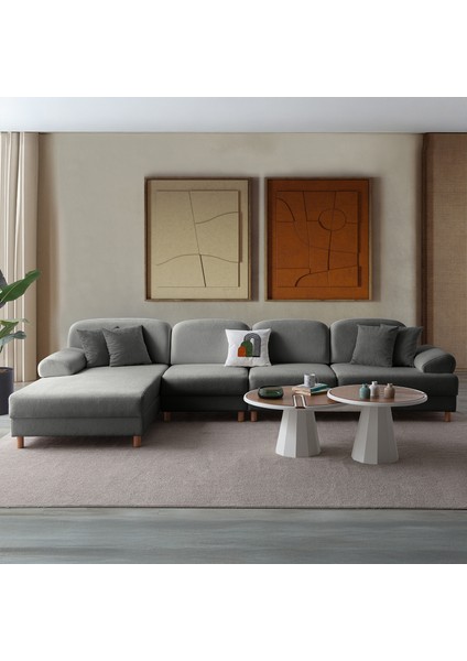 Aries Yataklı Sandıklı Piyonlu Köşe Takımı Antrasit Sol Köşe fırsatları