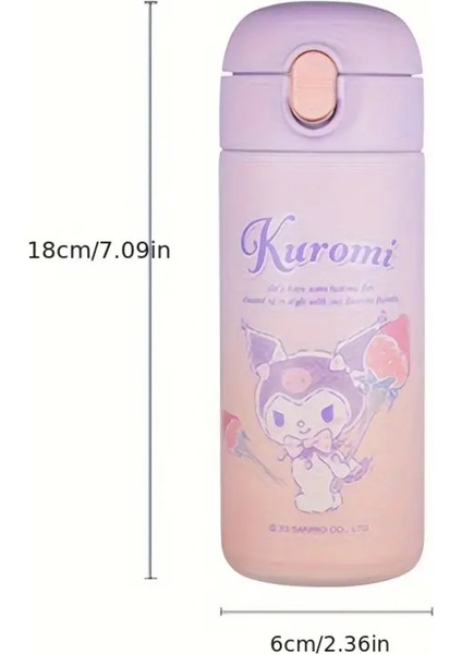 Çocuk Termos Matara Suluk Paslanmaz Çelik Kuromi Figürlü 400ML AD93331 fiyatları