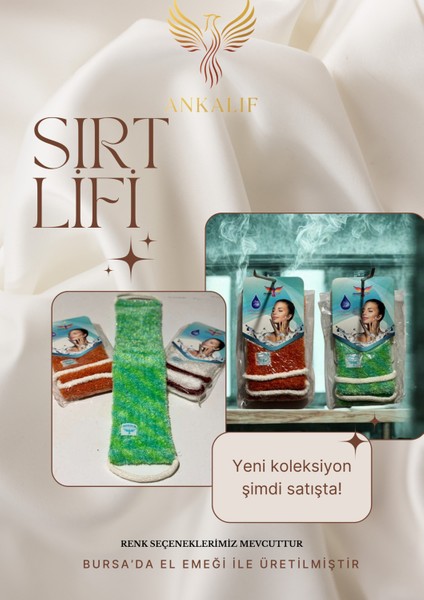 Yeşil Uzun Sırt Lifi – Spa Kalitesinde Derin Temizlik ve Masaj Etkisi