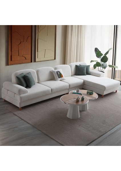 Aries Yataklı Sandıklı Piyonlu Köşe Takımı Beyaz Sağ Köşe