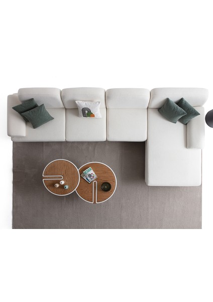 Aries Yataklı Sandıklı Piyonlu Köşe Takımı Beyaz Sağ Köşe indirimleri