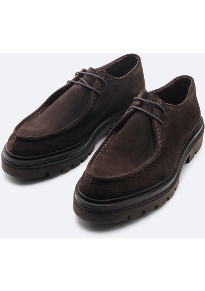 Erkek Kahverengi %100 Süet Bağcıklı Klasik Ayakkabı A42y8007