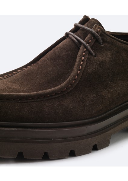 Erkek Kahverengi %100 Süet Bağcıklı Klasik Ayakkabı A42y8007