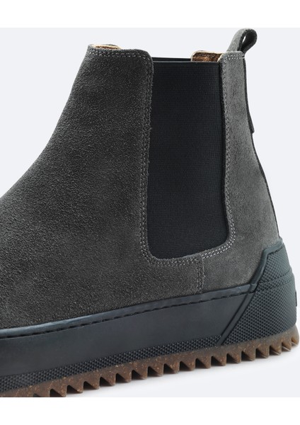 Erkek Antrasit %100 Süet Esnek Taban Hafif Chelsea Bot B008009