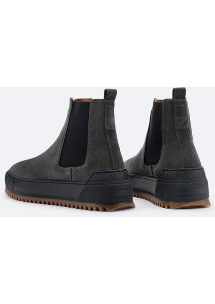 Erkek Antrasit %100 Süet Esnek Taban Hafif Chelsea Bot B008009