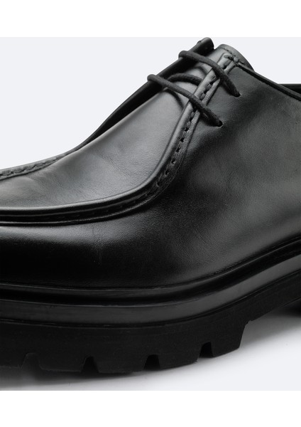 Erkek Siyah %100 Deri Bağcıklı Klasik Ayakkabı A42y8006