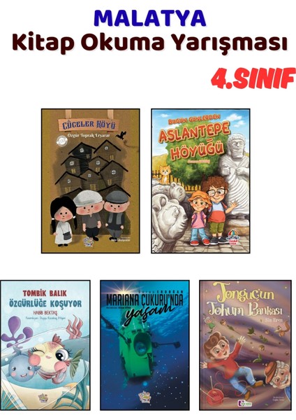 Malatya Kitap Okuma Yarışması 4.sınıf Kitapları, 5 Kitap Set, 4.sınıf Masal Öykü