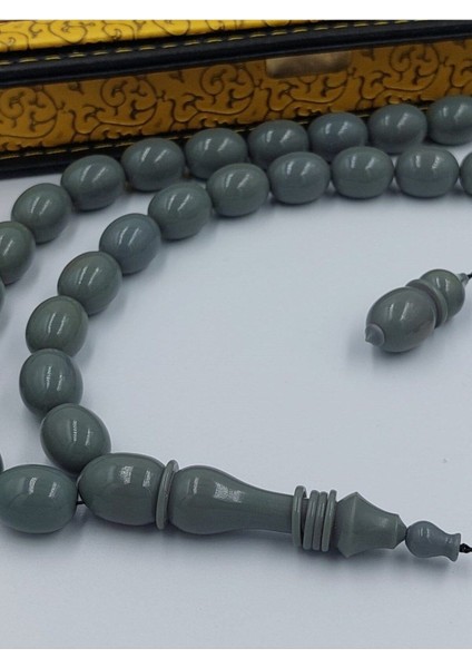 Koyu Yeşil Badem Kesim Halkalı Imame Çubuk Kehribar Tespihespih fiyatları