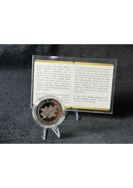 – Danıştay’ın Kuruluşunun 155. Yılı Gümüş Hatıra Sikkesi modelleri