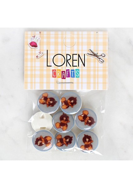 Loren Crafts 8'li Ördek Düğme - 1211