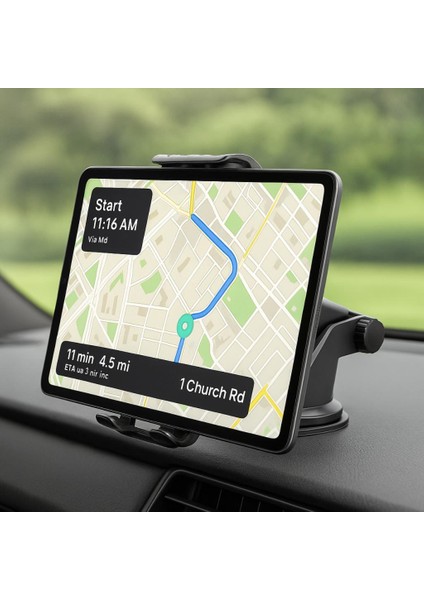 Teleskopik Vantuzlu Araç Tablet Tutucu Araç Telefon Tutucu Torpido Üzeri Cama Yapışan Araç Tablet Tutucu