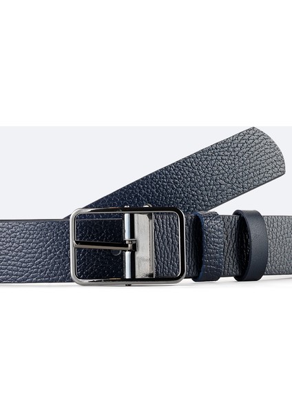 Erkek Lacivert %100 Deri Çift Taraflı Kemer A42Y9310