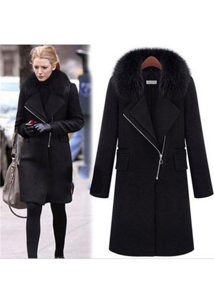 Kürk Yaka Kadın Kaban