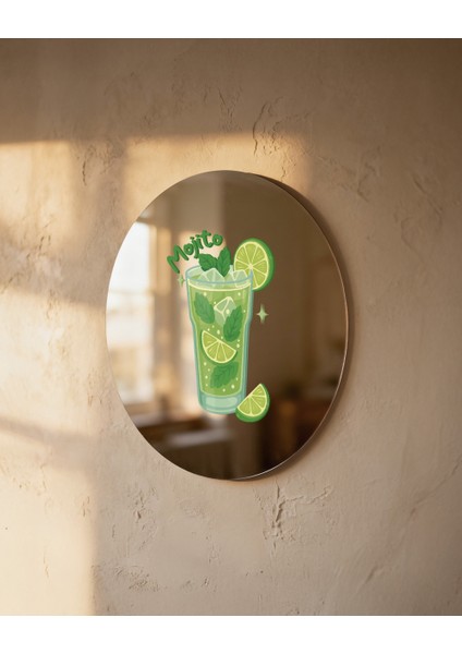 Mood Ayna Mojito - Tasarım Ayna, Pinterest Dekoru, Dekoratif Baskılı Ayna, Yazılı Ayna modelleri