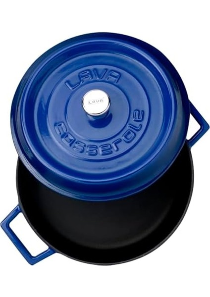 Döküm Çok Amaçli Yayvan Tencere Çap(Ø) 24 cm - Mavi fiyatları