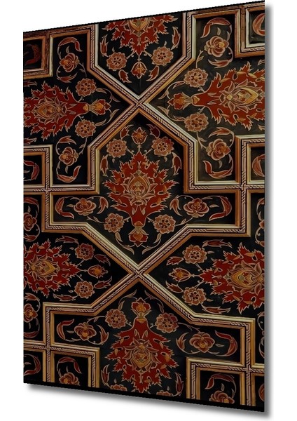 Osmanlı Sini Sanatı Görünümlü Ahşap Dekoratif Tablo Dikdörtgen Tablo modelleri
