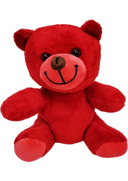 Sevimli Kırmızı Oyuncak Peluş Ayıcık ( Lisinya )