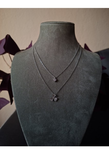 925 Ayar Gümüş Çift Zincir 3 Yaprak Şans Yoncası Model Genç/yetişkin Kadın Kolyesi fiyatları