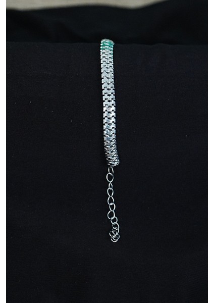 Unisex Tırtıl Model Gümüş Renk Künye Bileklik fiyatları