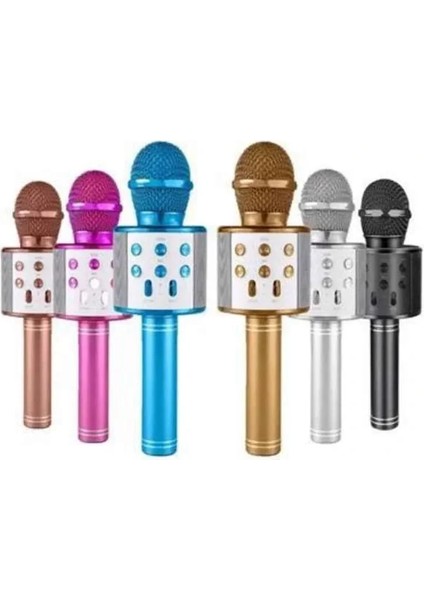 Bluetooth Hoparlör USB Aux Sd Kart Kaoroke Mikrofon Uzun Pil Ömrü indirimleri