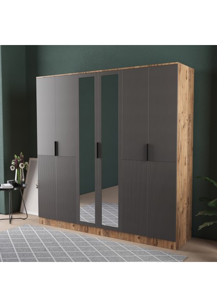 VENÜS 6 KAPAKLI EKO GARDIROP - MDF KAPAK indirimleri
