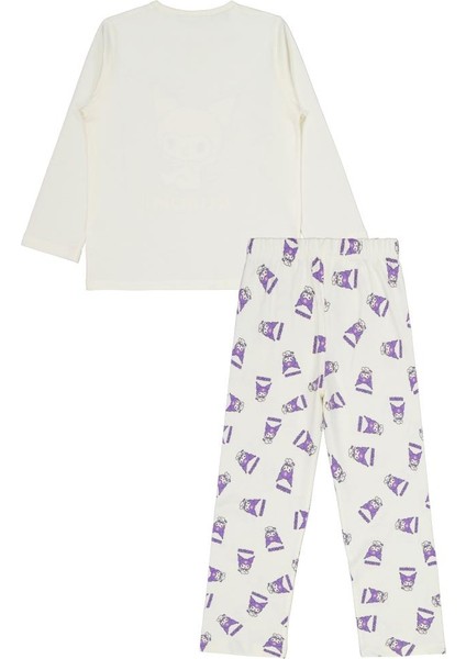 10-13 Yaş Pijama Takımı - Ekru 11-12 Yaş