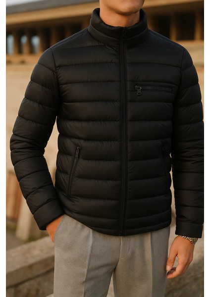 Erkek Kışlık Comfort Trend Günlük Siyah Şişme Mont fiyatları