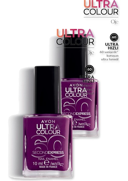 Ultra Colour Tırnak Cilası 10ML - Grape Escape Ikili Set