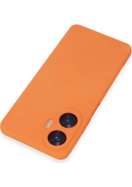 Realme C55 Kılıf Nano Içi Kadife Silikon - Turuncu - FKU6624-1106