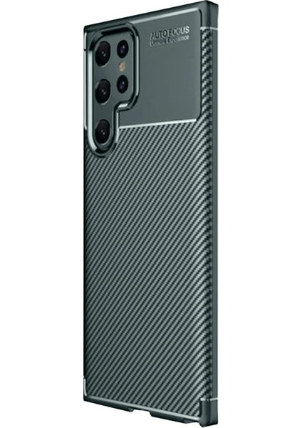 Samsung Galaxy S25 Ultra Kılıf Auto Focus Karbon Kapak - Koyu Yeşil - FKU5872-6922