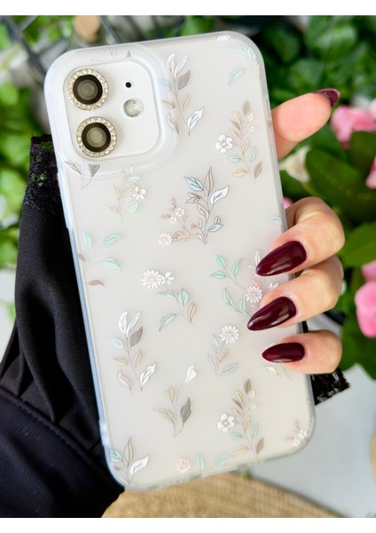 Iphone 12 ve 12 Pro Uyumlu Mat Baskı Fiyonk Pembe Çiçek Parmak Izi Bırakmaz Şeffaf Kılıf fiyatları