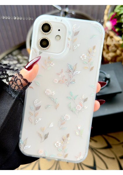 Iphone 12 ve 12 Pro Uyumlu Mat Baskı Fiyonk Pembe Çiçek Parmak Izi Bırakmaz Şeffaf Kılıf modelleri