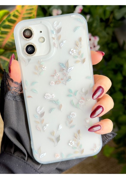 Iphone 12 ve 12 Pro Uyumlu Mat Baskı Fiyonk Pembe Çiçek Parmak Izi Bırakmaz Şeffaf Kılıf indirimleri
