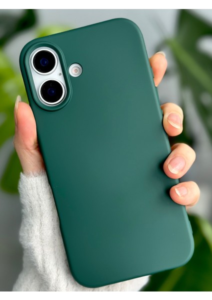 Iphone 16 Plus Uyumlu Içi Kadife Esnek Silikon Leke Tutmaz Lansman Kılıf