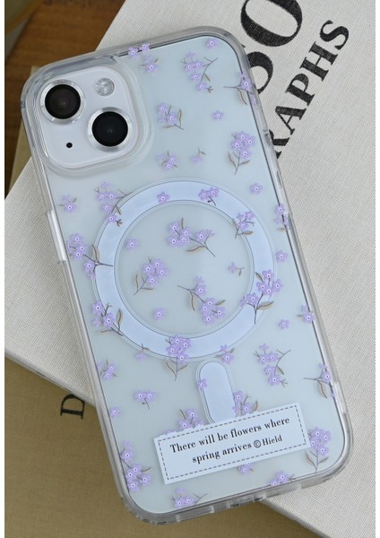 Iphone 15 - 14 -13 Uyumlu Çiçekli Gerçek Magsafe Özellikli Darbe Önleyici Koruyucu Kılıf modelleri