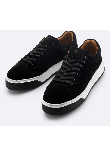 Erkek Siyah %100 Deri Esnek Taban Hafif Casual Ayakkabı A42Y8000