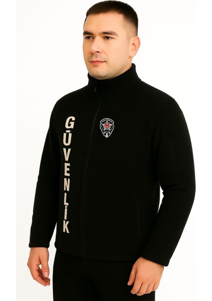 Kalın Kışlık Erkek Koldan Cepli Önden Yazılı Nakış Işlemeli 3 Cepli Güvenlik Polar fiyatları