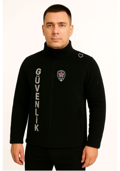 Kalın Kışlık Erkek Koldan Cepli Önden Yazılı Nakış Işlemeli 3 Cepli Güvenlik Polar modelleri