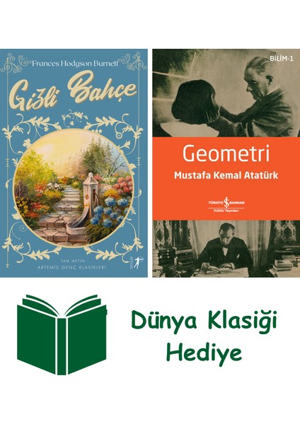 Gizli Bahçe + Geometri + Dünya Klasiği Hediye