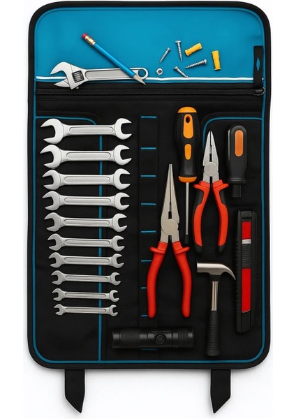 Rulo Tipi Bez Hırdavat Çantası Takım Çantası Usta Çantası Elektrikçi Çantası Inşaatçı Çantası Özel Tasarım