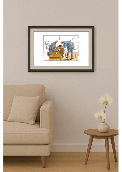 Vladimir Stefanov 43x30cm Orijinal Karikatür Tablo fiyatları