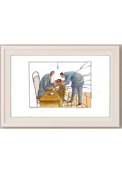 Vladimir Stefanov 43x30cm Orijinal Karikatür Tablo fırsatları