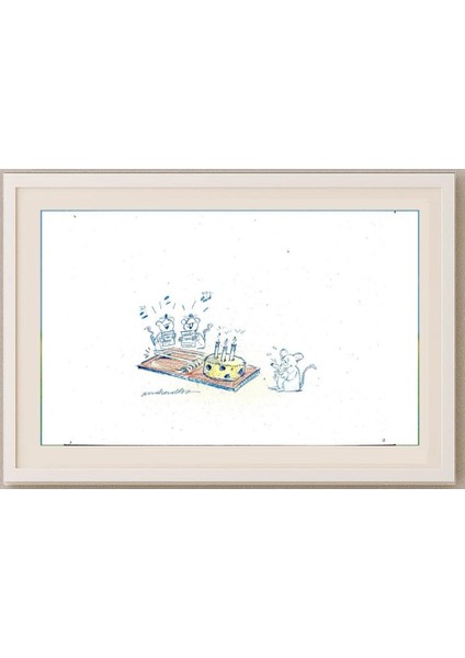 Andre Nollet 29X21CM Orijinal Karikatür Tablo fırsatları