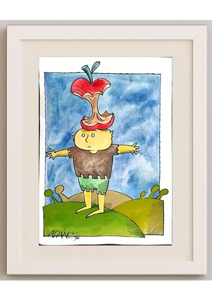 Adan Iglesias Toledo 29X21CM Orijinal Karikatür Tablo fırsatları