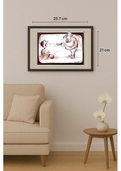 Wolfgang Schlegel 29X21CM Orijinal Karikatür Tablo fiyatları