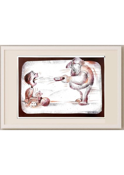 Wolfgang Schlegel 29X21CM Orijinal Karikatür Tablo fırsatları