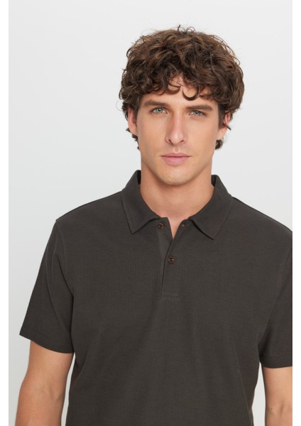 %100 Pamuk Slim Fit Dar Kesim Polo Yaka Jakarlı Triko Tişört fırsatları